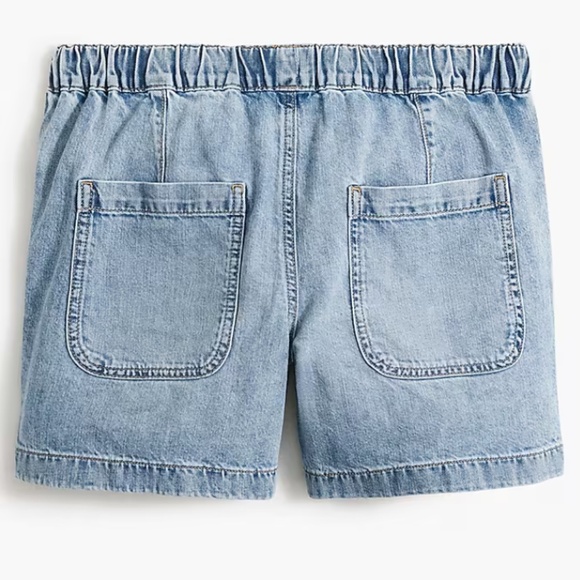 NWT J Crew Factory Relaxed Denim Drawstring Shorts - Picture 2 of 8